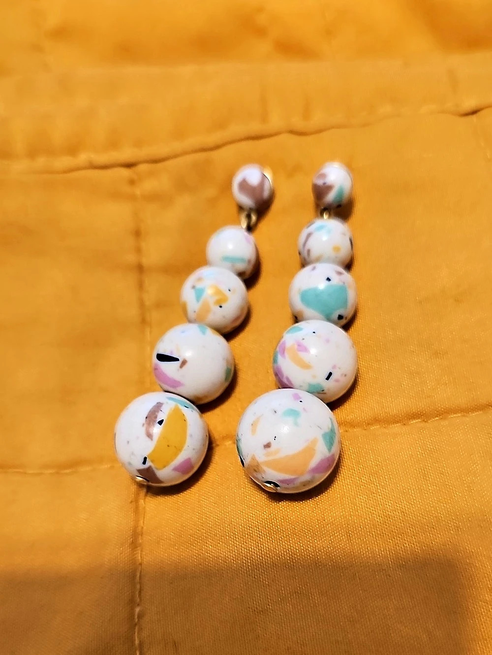 Madewell Multicolor Beaded Drop Earrings Like New